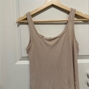 Carly Jean Los Angeles Taupe Tank Top
